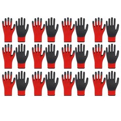 Rubberized Work Gloves Nonslip Surfaces Reinforced for Mechanics Construction