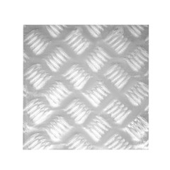 5 Bar Pattern Aluminum Tread Sheet 10.6″x10.6″ Polished Silver Finish