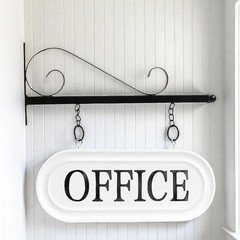 Office Sign for Door – Double-Sided Wall-Mounted Business Signs for Outside Meta