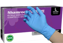 Shamrock 30353 Exam Gloves, Powder-Free, Nitrile – LARGE (1000/Cs)