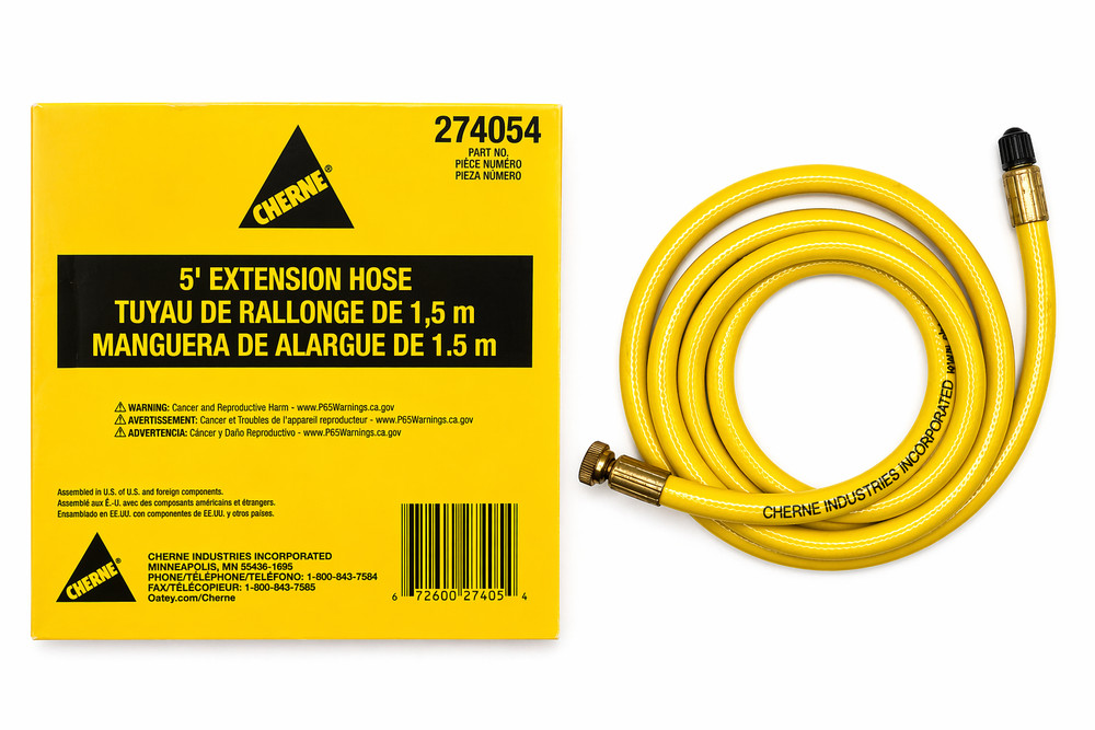 Cherne 5 Ft Extension Hose 274054 Air Test Plumbing Hose Yellow New