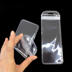 100 Pieces Self Sealing Bag with Hang Hole Resealable Zip Storage Lock Clear Pla