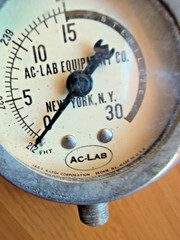 Vintage AC-LAB Equipment Co Laboratory Sterilize Pressure Gauge New York NY USA
