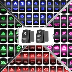 Custom Rocker Toggle Switch Panel ON OFF 2/3Way 12V 24V for UTV Car Truck Marine
