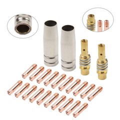 24pcs MB 15AK MIG Welding Gun Kit 030/035Contact Tip Nozzle Diffuser