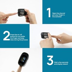 CMS50NA finger Pulse Oximeter spO2 Pulse Rate Blood Oxymeter Black color
