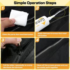 5 Pack Zipper Lubricant for Metal and Plastic, Instant Waterproof Zipper Lube