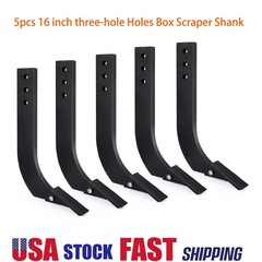 5 Pack Box Blade Ripper Shanks 1-1/2 in 16″ 3 Holes with Remove Scarifier Teeth
