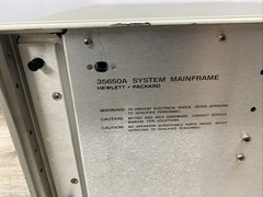 HP 3567A w/ 35650A System Mainframe 4x HP 35652B, 1X 35653 – *Power Tested Read*