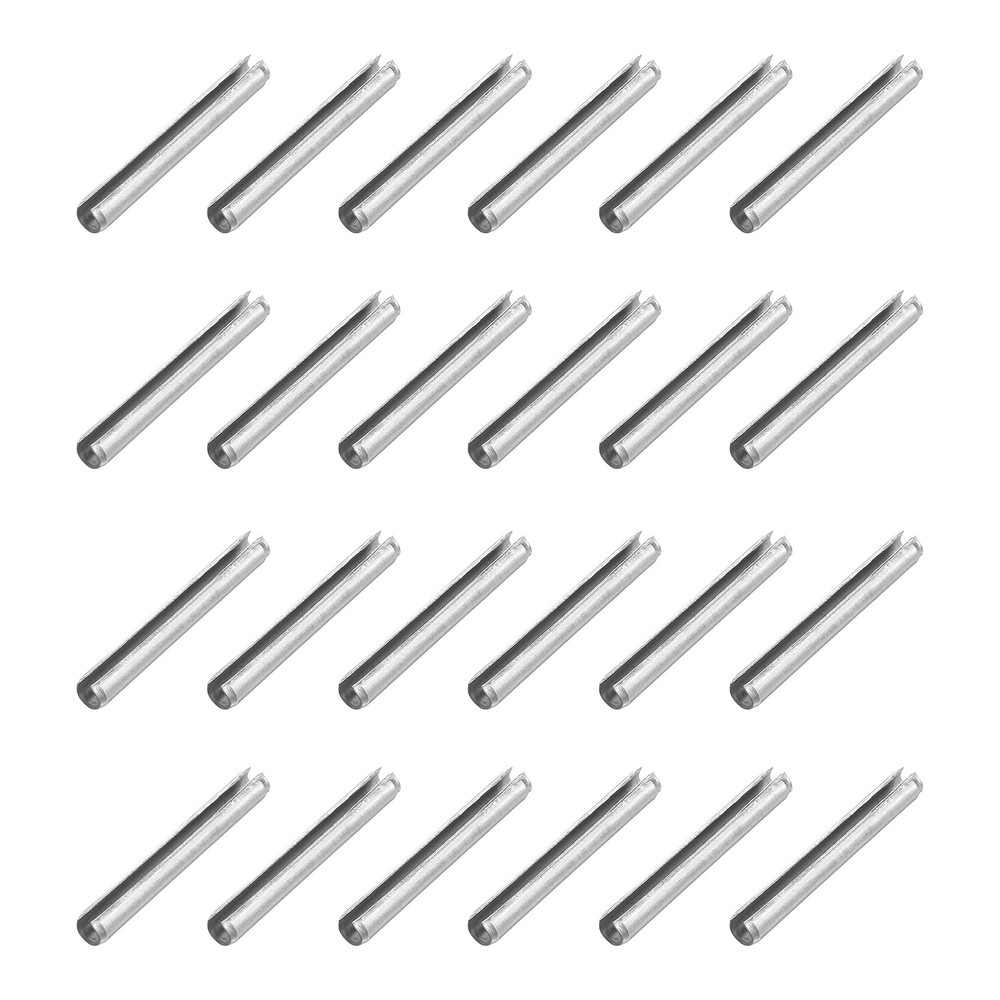 60Pcs Roll Pins 7/50 Inch(3.5mm) Dia. 1 Inch(25mm) Length, Silver
