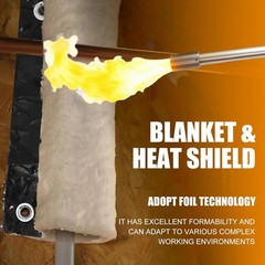 12”x12” Ceramic Fiber Insulation Blanket Protective Heat Shield with Grommets