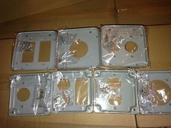 4″ Square Finished Industrial Electrical Box Cover Standard Duplex Receptacle