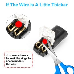 150PCS Double-Wire Plug-in Cable Snap Connector Terminal Block w/ Locking Buckle