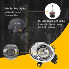 Fog Lights for 2013-2016 Nissan Pathfinder Fog Lights with Halogen Bulbs & Assem
