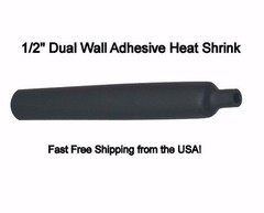(25 6″ Pcs) 1/2″ / 12.7mm Red Adhesive Lined Dual Wall 3:1 Heat Shrink Tubing