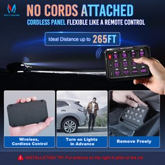 Wireless Switch Panel, 4/6/8/12 Gang Led Touch Switch Remote Control Circuit Box