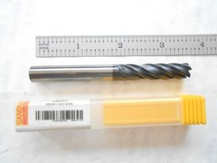 NEW SANDVIK 3/8″ DIA. X 1-1/2″ LOC X 3-1/2″ L X .060″ CR. 5FL CC CARBIDE ENDMILL