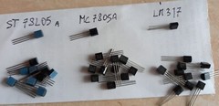 Kit ST 78L05A TO92 (10pz), MC7005A To92 (10pcs) . LM317 to92 (10pcs)
