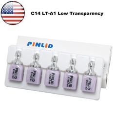 US C14 HT/LT Glass Ceramic Blocks Lithium Disilicate CAD/CAM Cerec Block 5Pcs