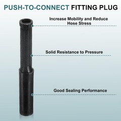 uxcell 15Pcs 5/32″(4mm) Tube OD Push-to-Connect Fittings 5/32″(4mm), Black
