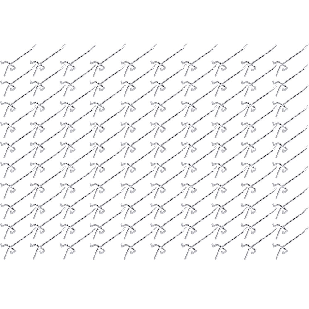 100 Pack PEG Board Pegboard Shelving Hooks 6″ Length Wholesale Lot