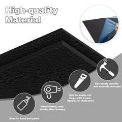 Black ABS Plastic Sheet 12″X16″X1/8″ (3Mm) 2-Pack, Rigid Thermoplastic Board wit