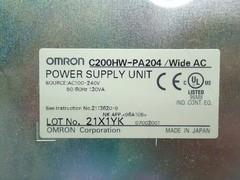 OMRON SYSMAC C200 POWER SUPPLY MODULE, 2PCS C200HW-PA204