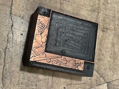 Printing Letterpress Printers Block Copper Illustrated Shadow Border (2401)