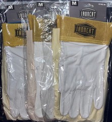 3 pair Ironcat TIG MEDIUM Top Grain Kidskin Leather Kevlarr Stitching GLOVES