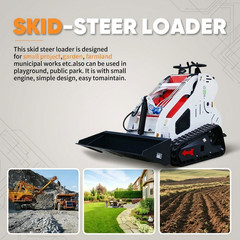 Mini Skid Steer Track Loader B&S Gas Engine with 2 Attachments USA Stock
