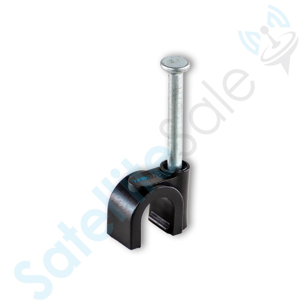 SatelliteSale Flex Single or Dual Cable White or Black Screw Nail Clips 100 Pcs