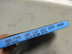 LENOX EDP 04026 100 feet 1/4″ x .025″ 24TPI Raker NEO-Type Bandsaw Stock Coil