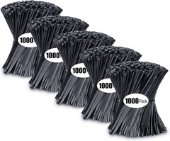 Zip Ties 4 Inch, Small Zip Ties with 18 Lb Tensile Strength, Black, 200 Pack