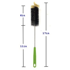 Long Bottle Brush, 17 in Bendable Cleaner Brushes for Cleaning Black/1pcs