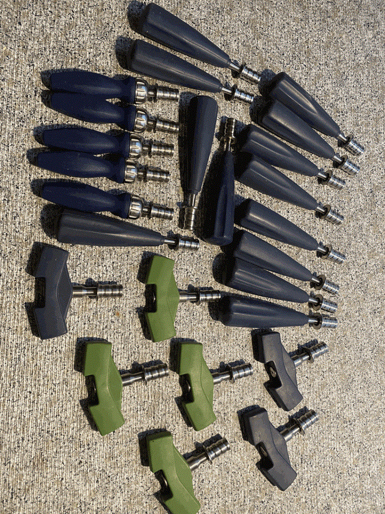 Medical Quick Release Straight & T-Handle, some Ratcheting – 25 handles included