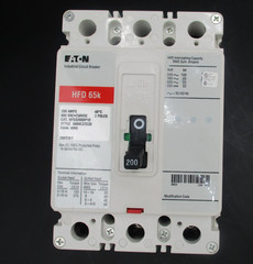 EATON HFD3200 3-P 200A 600V HFD65K INDUSTRIAL CIRCUIT BREAKER ‘SAMEDAY SHIP’