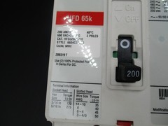 EATON HFD3200 3-P 200A 600V HFD65K INDUSTRIAL CIRCUIT BREAKER ‘SAMEDAY SHIP’