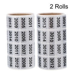 2000PCS,2001 to 3000, 3001 to 4000 Consecutive Number Stickers, Inventory Label