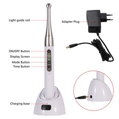 Dental Wireless Curing Light 1 Second Cure Lamp 2500mw/cm2 385nm-515nm ILED Type