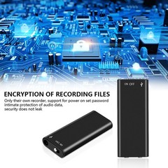 Mini Hidden Spy Audio Recorder Voice Activated Office Listening Device 16GB