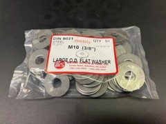 M10 x 30mm (3/8″ x 1-3/16″) STEEL FENDER WASHER, DIN 9021 50 pieces