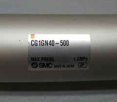 Used SMC Pnuematic Cylinder CG1GN40-500, MAX PRESS 1.0MPa