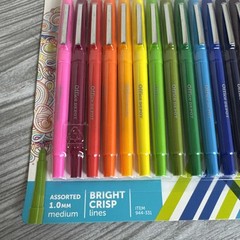 Office Depot Felt Tip Pens, Medium Point, Assorted, 16 Pack Pink Black 1.0mm