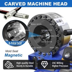 1/8-1inch Pro Hydraulic Hose Crimper Kit With Molds Hydraulic Crimping Machine