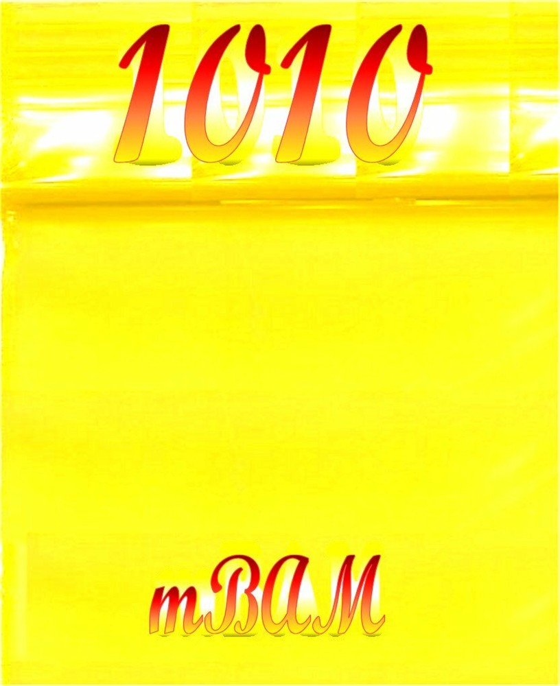 100 PACK DARK YELLOW 1010 Apple Zip Baggies 1.0X1.0″ Mini Bags COLOR
