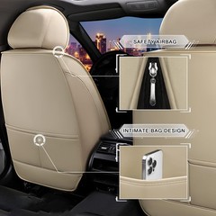 Car Seat Covers Volvo XC90 Hybrid 2016-2020 Nappa Leather Beige 2 Seats