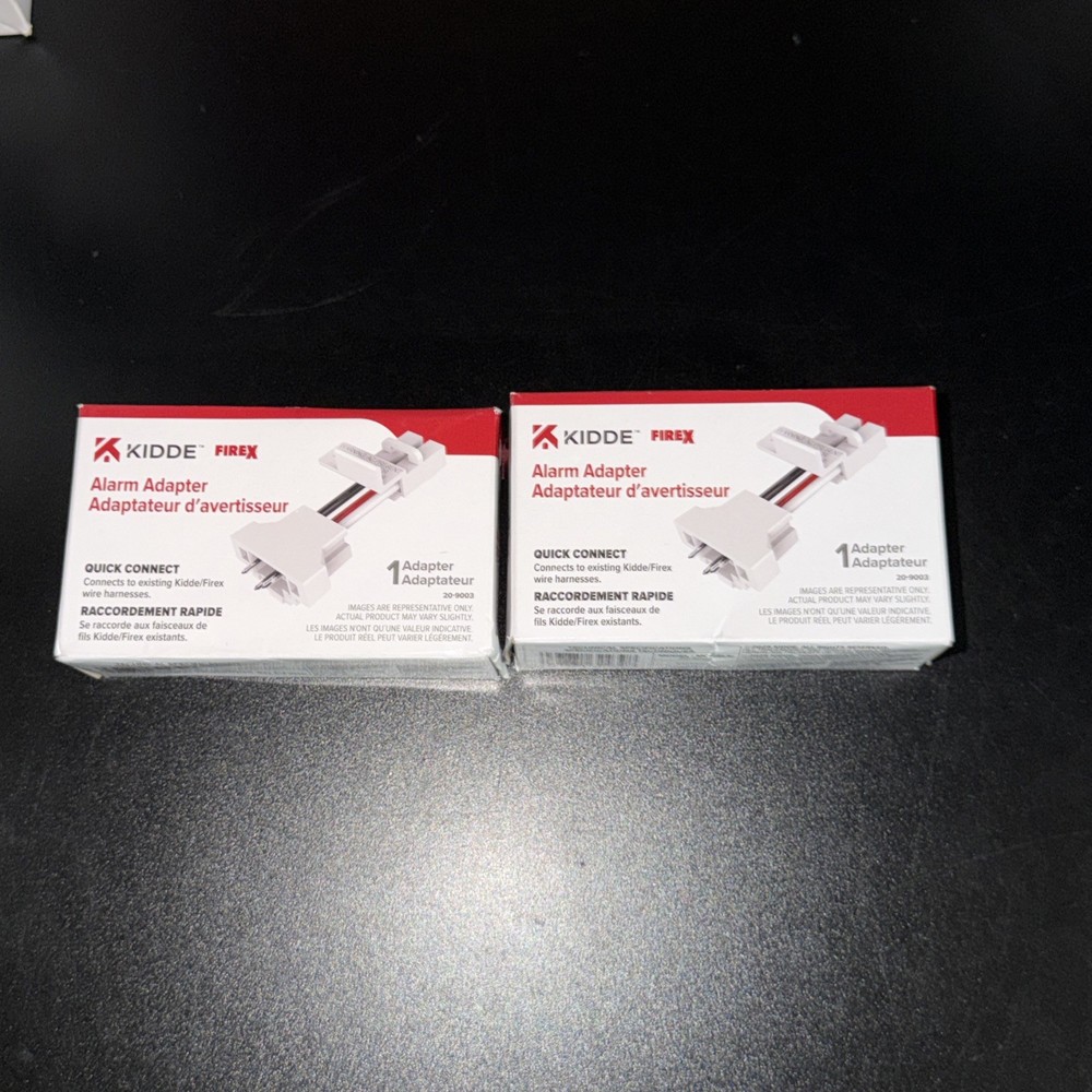 Lot of 2 Kidde FireX Alarm Adapter 20-9003 Quick Connect New Open Box