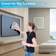 Wsivoiv 6PCS Large Eyeglass Cleaning Cloths, 12 x12 Extra Large, Black, Grey