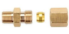 Brass Coupling 1/4″ Compression ID x 1/4″ Male NPT for 1/4″ OD Tube Lead Free
