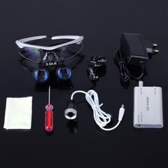 3.5X Dental Surgical Loupes Portable LED Head Light 420mm Medical Glasses Loupe